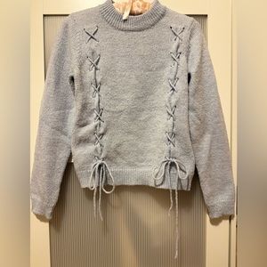 EARTH MUSIC ECOLOGY RED LABEL blue sweater